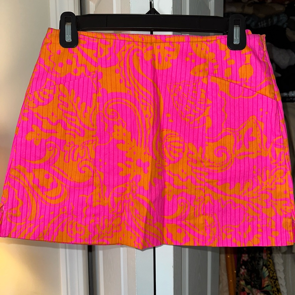 Lilly Pulitzer Pink & Orange Printed Skirt